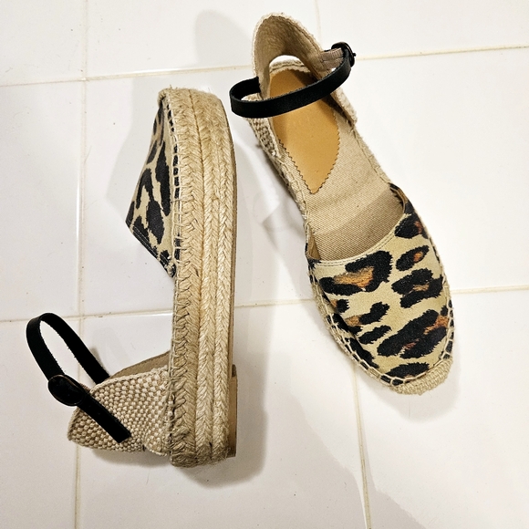 Penelope Chilvers Rita Leopard Suede Espadrilles Size 38 - Picture 2 of 13